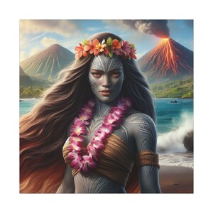Canvas Wall Art - Tropical Fantasy Decor, Polynesian Art Print, Island Vibes Home Decoration, Gift for Beach Lovers, Summer Wall Decor