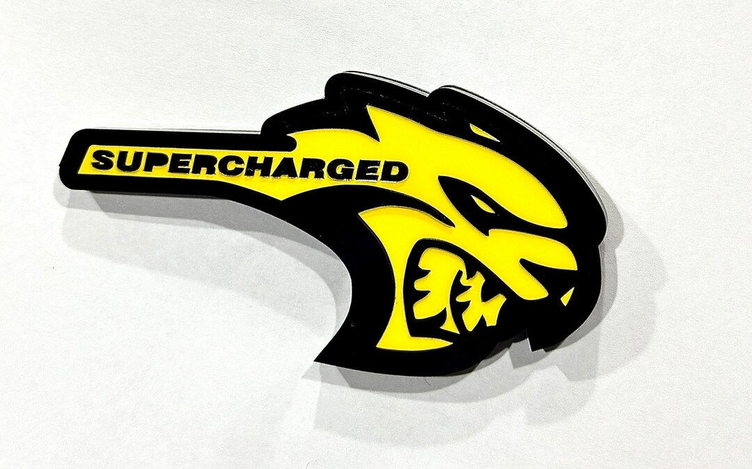 Hellcat Supercharged Custom Badge Etsy