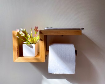 Toilet roll holder in Atlas Cedar | bathroom shelve | PAPEREY