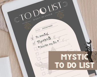 Minimalist Witchy and Mystical Daily To Do List and Planner *DIGITAL*