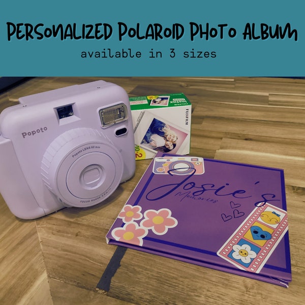 Personalized Polaroid Photo Album | Gift for Teen | Custom Scrapbook | Custom Guestbook | Bachelorette Party | Photo Booth Book