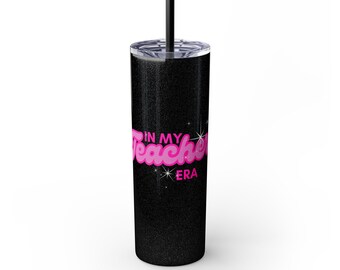 En mi era de maestros / regalos para maestros / regalos de navidad / taza para maestros / Vaso delgado con pajita, 20 oz