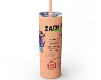 Vaso Zack Attack / Save by the Bell / Cosas divertidas de los 90 / Regalos para él / Regalos para ella / Vaso delgado con pajita, 20 oz