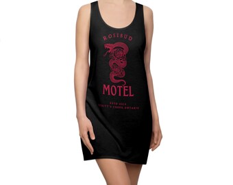 Motel Rosebud / Schitts Creek / Regalos divertidos / Regalos para ella / Regalos para mamá / Vestido de espalda cruzada con corte y costura para mujer