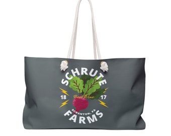 Schrute Farms / La oficina / Amante de la televisión / Regalos para ella / Regalos para mamá / Regalos divertidos / Bolsa de fin de semana