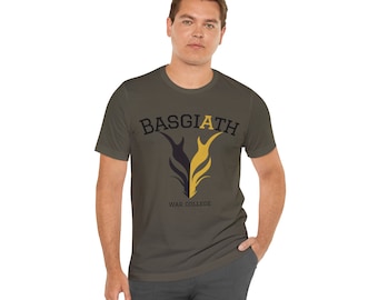 Universidad de guerra Basgiath / Amantes de los libros / Regalos para él / Cuarta Ala / Camiseta de manga corta Unisex Jersey