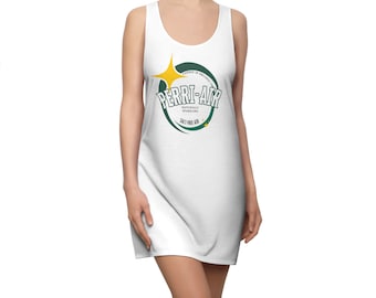 Vestido Perri-air / Spaceballs / Regalos para mamá / Regalos divertidos / Vestido Racerback cortado y cosido para mujer (AOP)