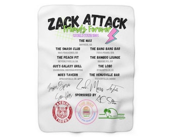 Zack Attack Friends Forever World Tour / Cosas divertidas de los 90 / Regalos para él / Regalos para mamá / Sherpa Fleece Blanket