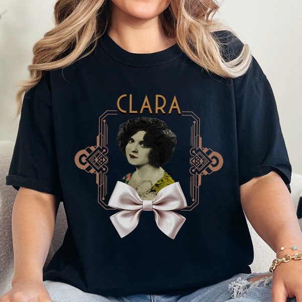 Clara Bow Graphic Tee, Poet Lover, Film Cinema Lover, Gift for Artist, Movie Star, Tortured Artist Club, Style Icon, Ahead of Her Time, Deco