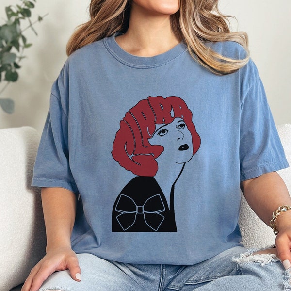 Clara Bow Graphic T Shirt, Silent Film Icon, Cinema Film Lover, It Girl tee, Iconic Women, Tortured Artist, Comfort Colors Tee, Gift for Her