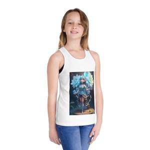 Kids Graphic Print Tank Top: Lightweight Cotton Pullover