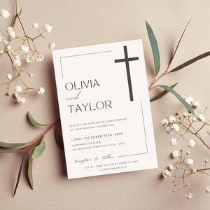 Christian Wedding Set | Wedding Stationary | Traditional Wedding Invitation