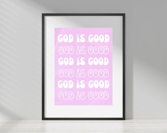 God is Good | Retro Wall Decor | Christian | Faith