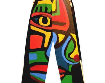 All-over print unisex wide-leg pants