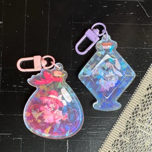 Madoka and Homura Witch Potion Bottle Holographic Acrylic Keychains [PMMM]