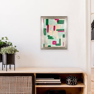 One of a Kind Original Abstract Painting on Paper,  Contemporary Art, Wall Decor, Home Decor
