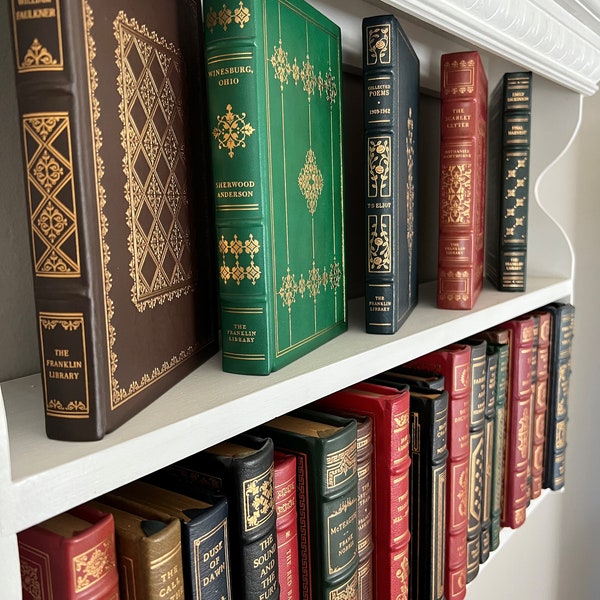 Franklin Library Books: '100 grootste meesterwerken uit de Amerikaanse literatuur' Limited Edition leergebonden vergulde boeken [MEER TITELS]