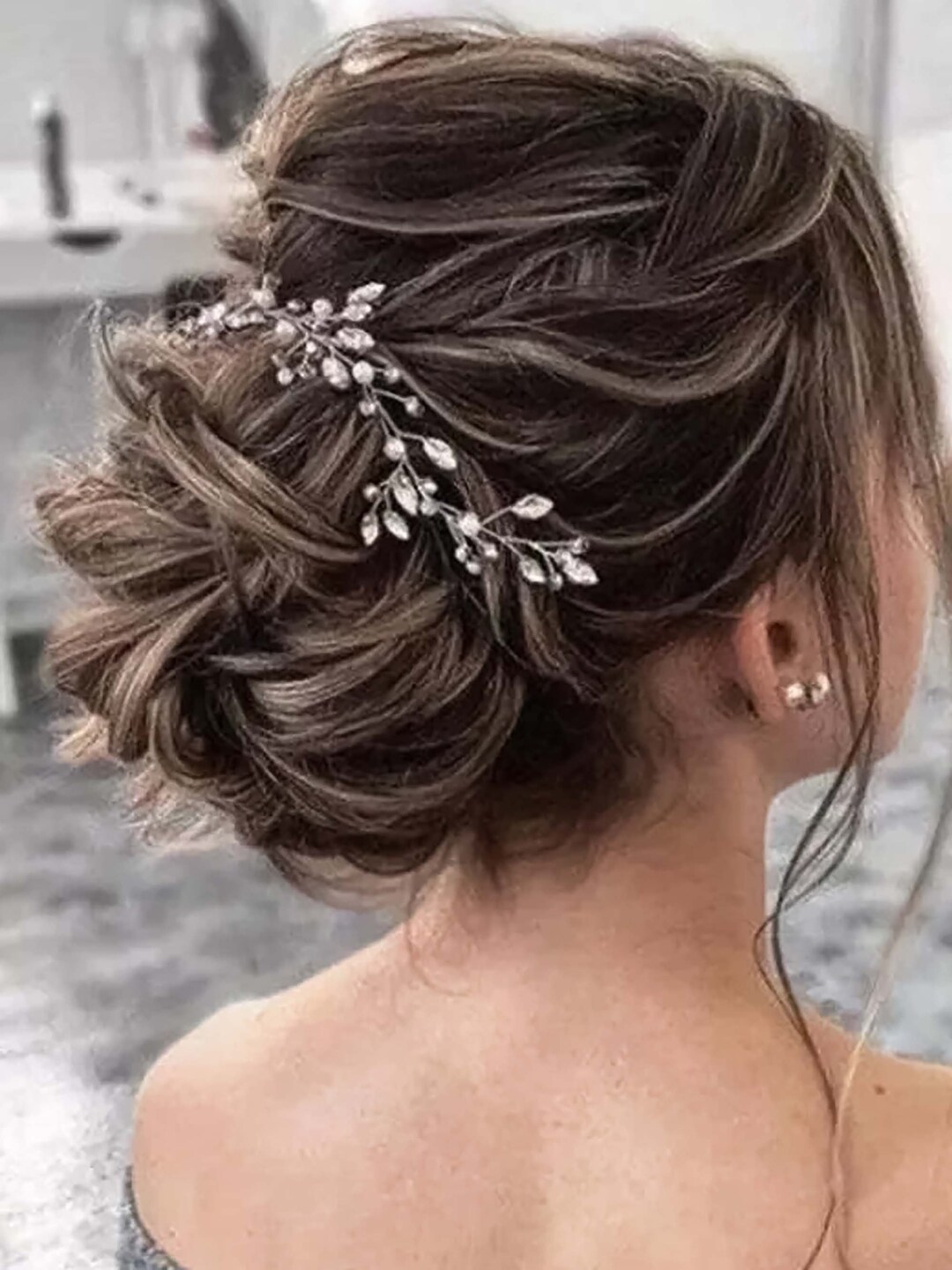 Bridesmaid Hair Accessory Hair Jewellery Crystal, Wedding Handmade