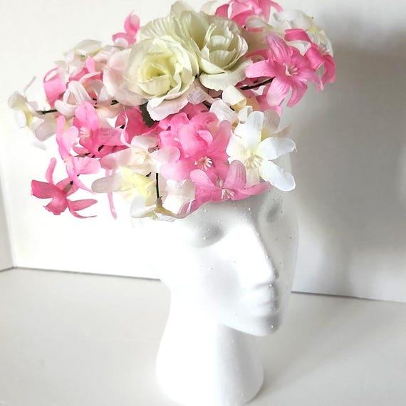 Stylish Handmade Custom Floral Fascinator by KREWE OF CREOLE 