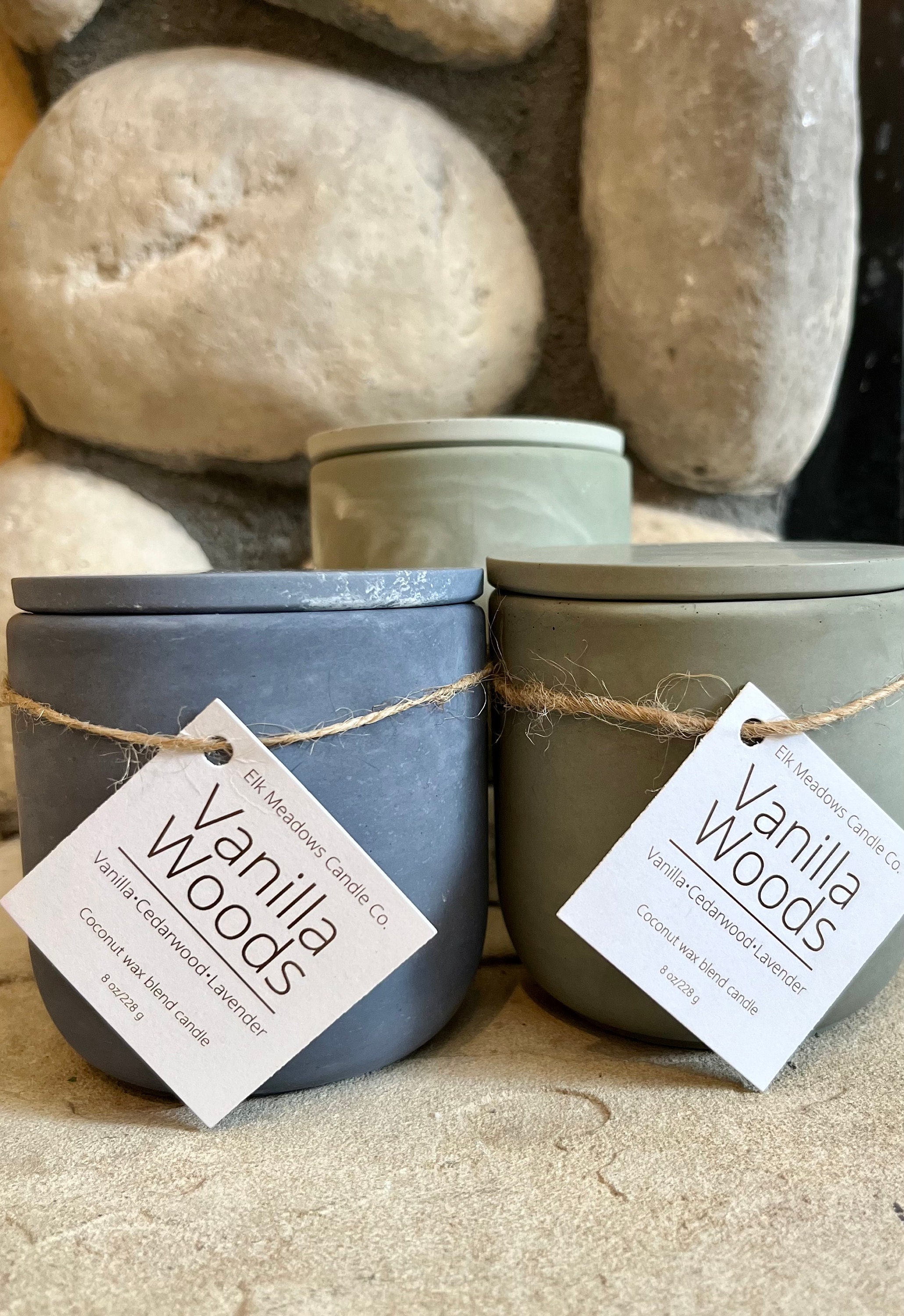 Concrete Candles/coconut Apricot Wax/cotton Wick/repurpose Jar/vegan/nontoxic/natural/handmade