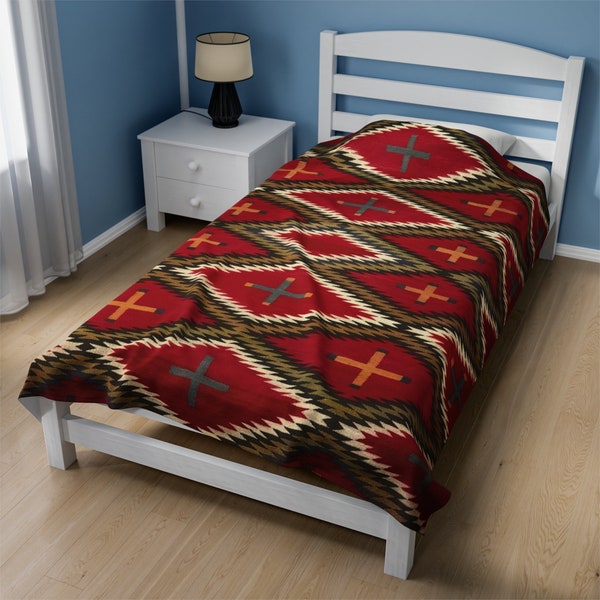 Native American Feather Horse Quilted Blanket NCU0TL028