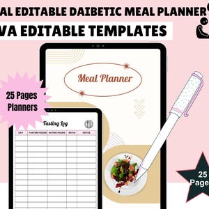 Food Diary - PRINTABLE Journal Page - Planner Page - Printable Food Journal - Printable Food Log - Food Tracker - Meal Tracker - Meal Plan