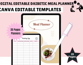 Printable Food Diary - Meal Planner, Food Tracker (PDF)