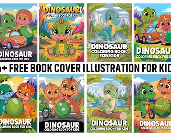 Bundel dinosauruskleurplaten voor kinderen (digitale download)