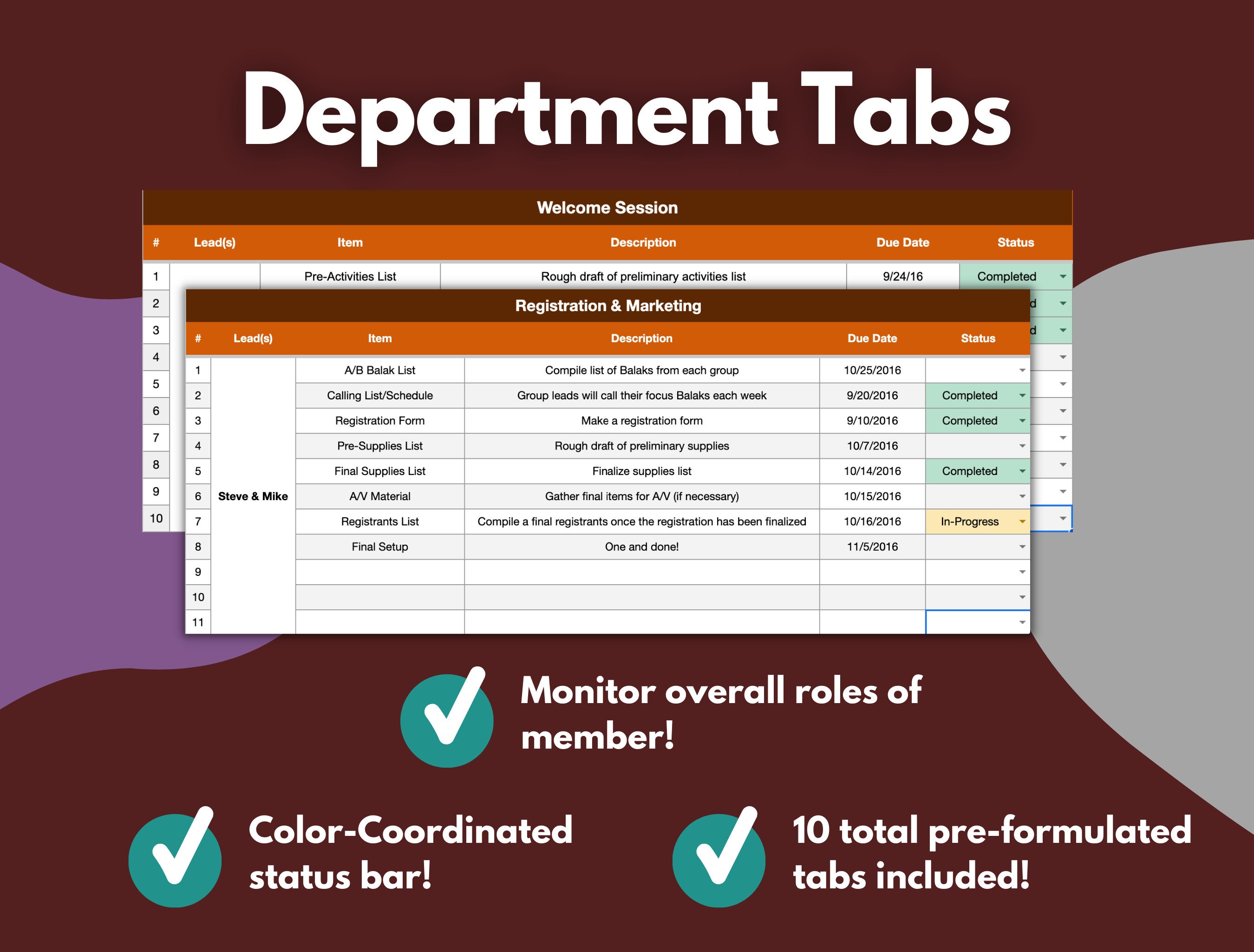 Task Tracker for Businesses | Google Sheets Template | Project ...