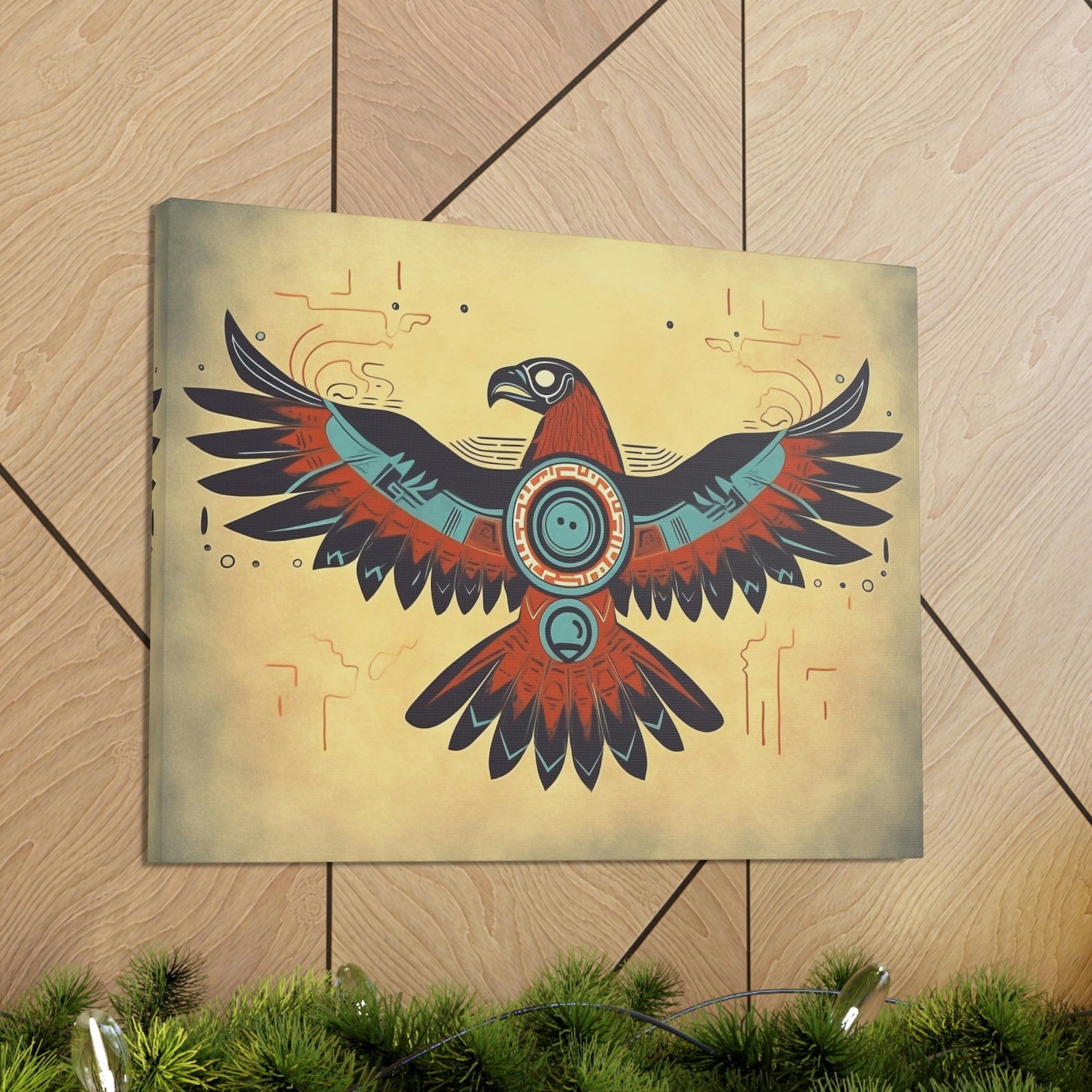 Thunderbird Wall Art, Aztec Free Bird Painting Print, Native American ...