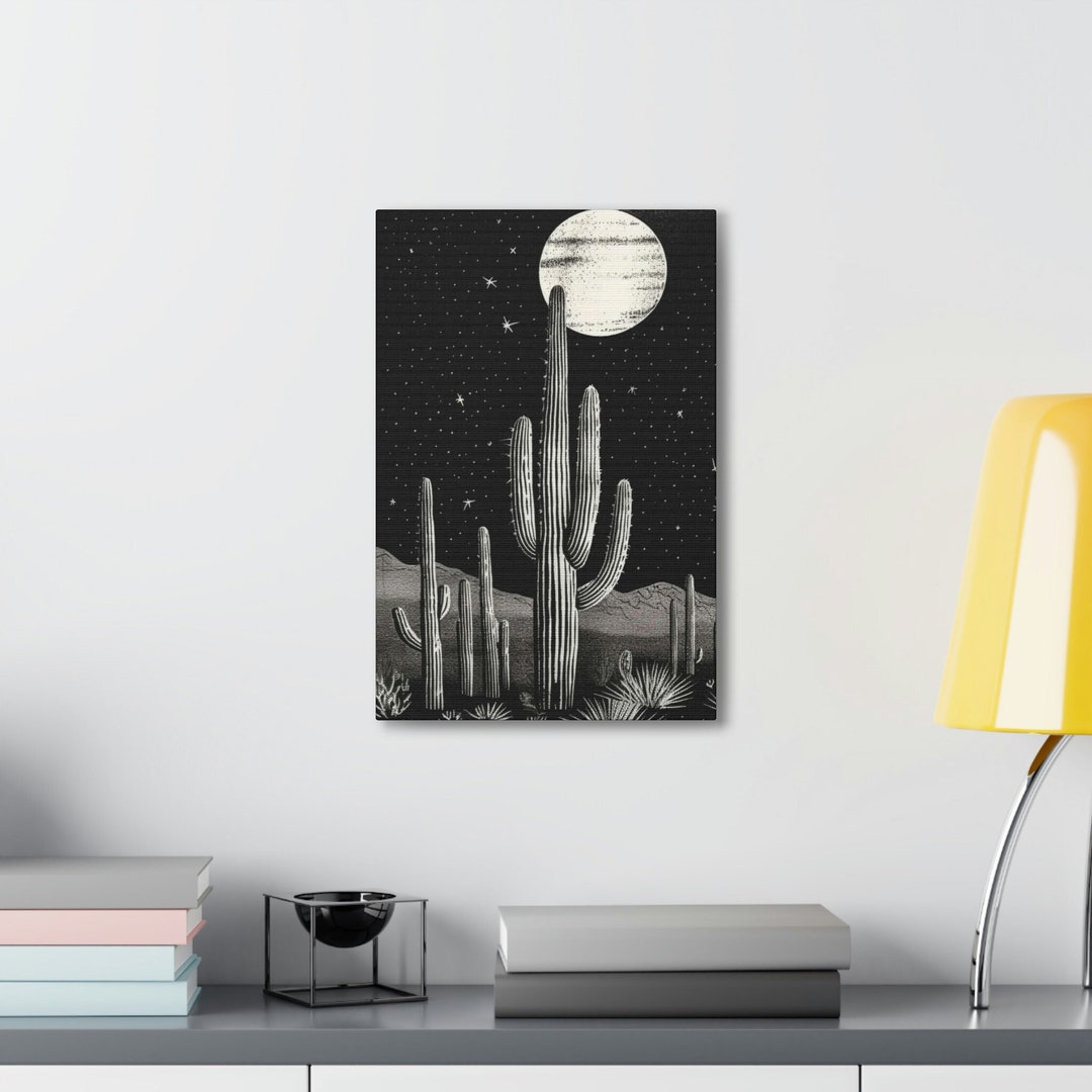 Saguaro Cactus Wall Art Print, Western Decor, Southwestern Wall Art