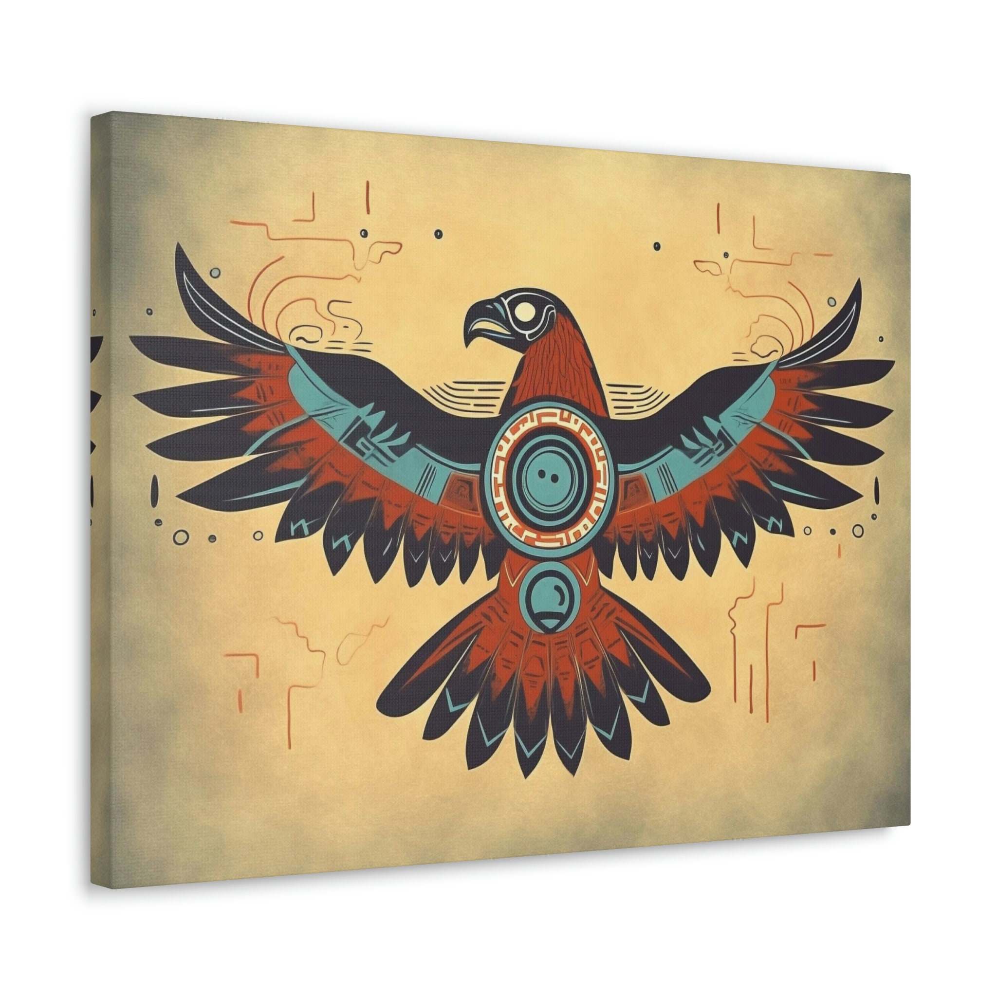 Thunderbird Wall Art, Aztec Free Bird Painting Print, Native American ...