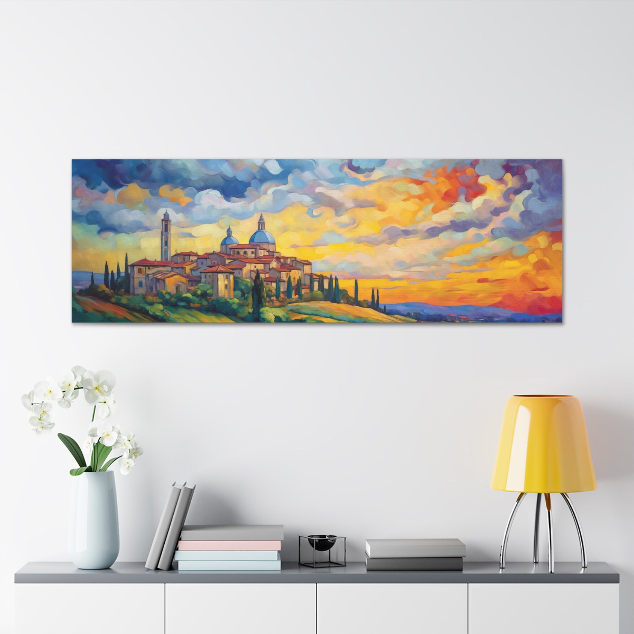 Umbrian Hilltop Town Painting Todi Panorama Landscape Print - Etsy Umbrian Hilltop Town Painting Todi Panorama Landscape Print - Etsy