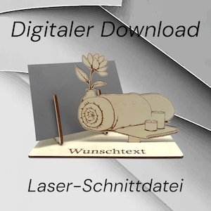 Archivo de corte láser para empaquetado de cupones de bienestar – DXF, SVG, archivo de corte digital para cortadora láser, decoración de spa, plantilla láser, archivo de grabado