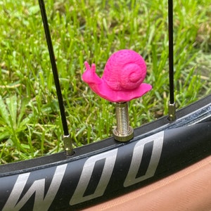 Pinke Ventilkappen mit Schneckenmotiv,Fahrrad Gadgets für französiches Ventil,Ventil Kappen Fahrrad, Ventilabdeckung fahrrad,3d Druck