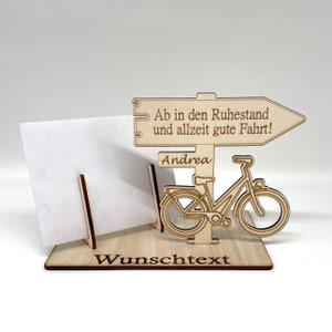 Geldgeschenk zur Rente, Fahrrad zum Ruhestand, Abschied Kollegin, Abschied Kollege, Geld verschenken, Gutschein Verpackung, Pensionierung