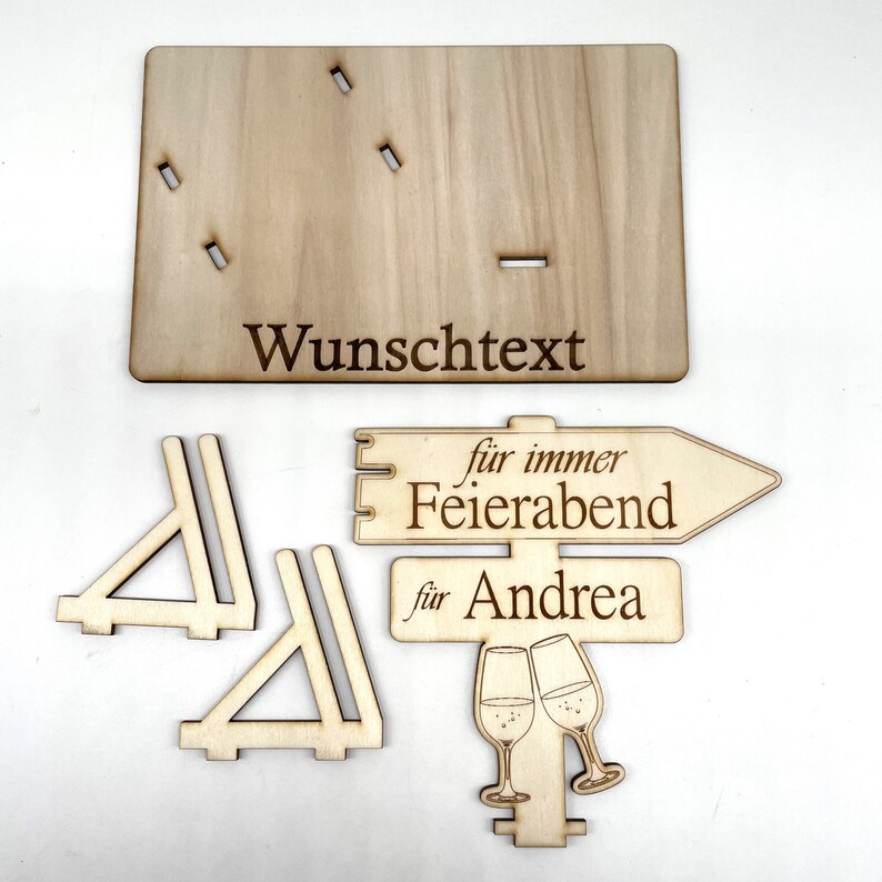 Voucher and Cash Gift for Retirement Personalized Voucher Holder With Motif Wine Glasses