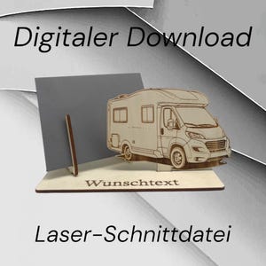 Arquivo de voucher cortado a laser para embalagem DXF SVG | Arquivo de corte a laser para embalagem de presente de dinheiro para cortador a laser - Motif Camper