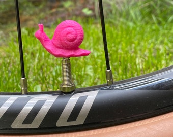 Pinke Ventilkappen mit Schneckenmotiv,Fahrrad Gadgets für französiches Ventil,Ventil Kappen Fahrrad, Ventilabdeckung fahrrad,3d Druck