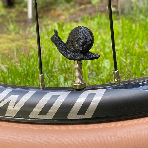 schwarze Ventilkappen mit Schneckenmotiv,Fahrrad Gadgets für französiches Ventil,Ventil Kappen Fahrrad, Ventilabdeckung fahrrad,