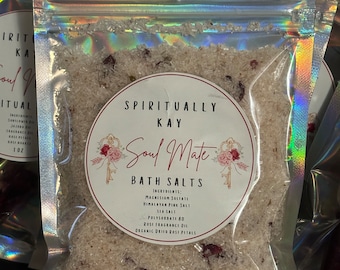 Soul Mate Rose Infused Ritual Bath Salt Soak Spiritually Kay