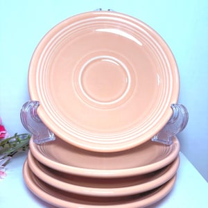 Vintage Fiestaware Apricot Saucers Set of 4