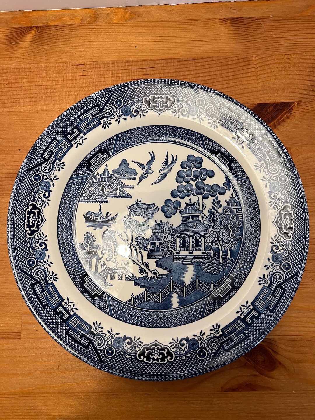 Vintage Churchill Blue Willow Dinner Plate - Etsy