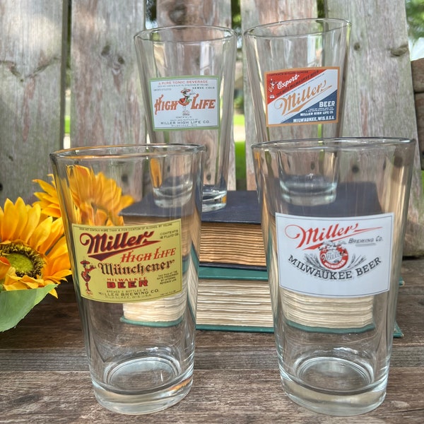 Vintage Beer Glasses Etsy