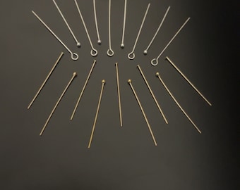 Gold Filled Eye Pins and Head Pins
