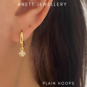 Handmade Gold Dangle Earrings, Dainty Small Dangly Drop Earring, Minimalist, 18K Gold Plated, Gift for Her, Everyday Earring, Gift for her
