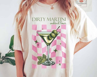 Camiseta de Martini sucio, camiseta para beber Tini Time, camiseta de despedida de soltera, camiseta de viaje de chicas, camiseta de fin de semana de chicas, regalos de despedida de soltera, regalo para amantes de los cócteles