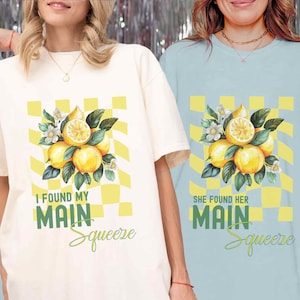 She Found Her Main Squeeze Shirt Citrus Lemon Theme Bachelorette Tshirt Bridal Shower Lemon Bridal Shower Tee Italian Summer Bachelorette