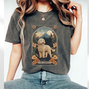 Golden Doodle Tarot Card Shirt Goldendoodle Dog Cottagecore Dog Doodle Mom Funny Shirt Animal Lover Gift Doodle Mom Gift Goldendoodle Gifts