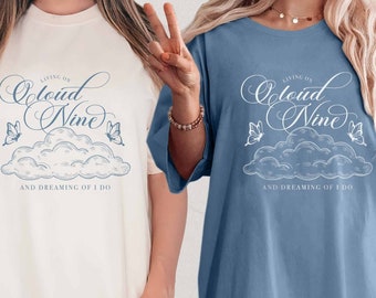 On Cloud 9 Bachelorette Shirt Cloud Nine Bach Merch Bachelorette Gift Girls Trip Shirts Cloud Nine Theme Bridal Shower Bridal Party Shirts